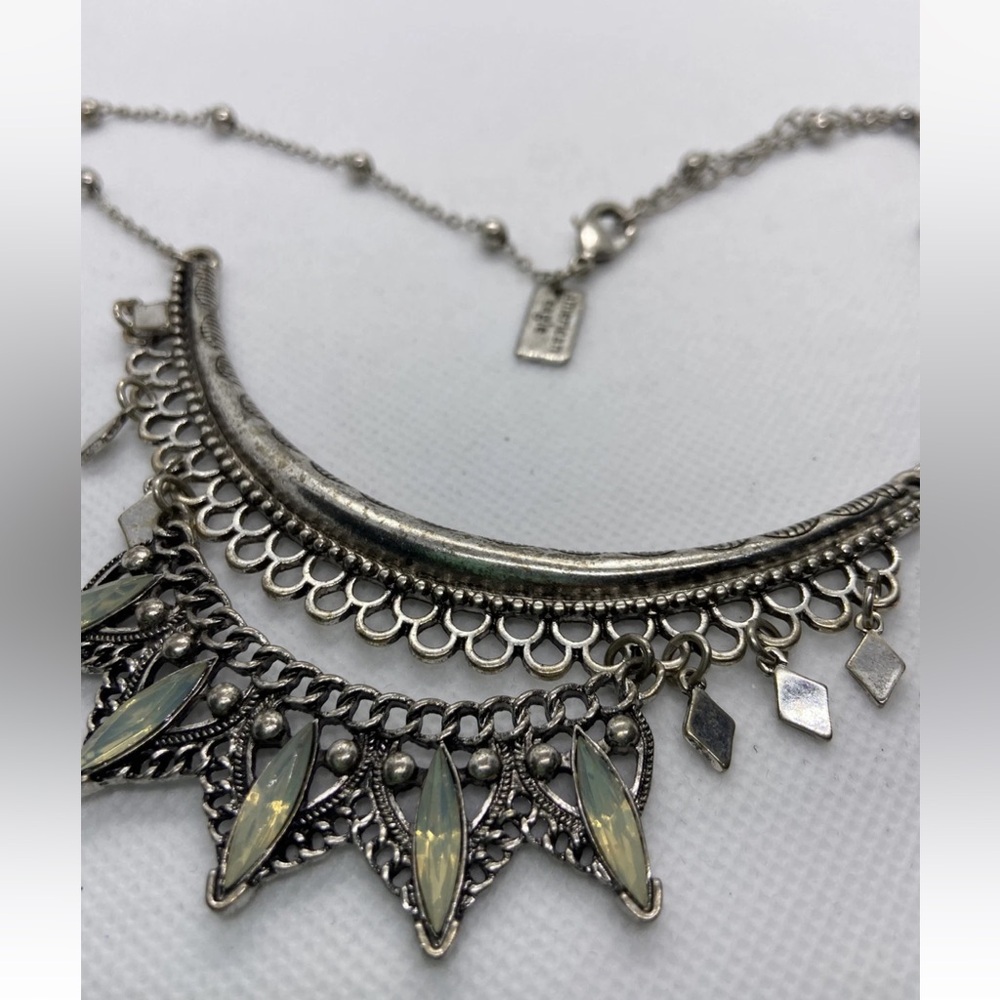 American Eagle Outfitters Silver Statement Bib Necklace